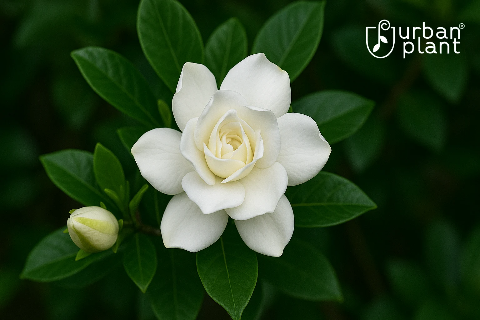 Gardenia (Cape Jasmine) blooming with pure white flowers and glossy green leaves for fragrant Diwali decoration – Urban Plant